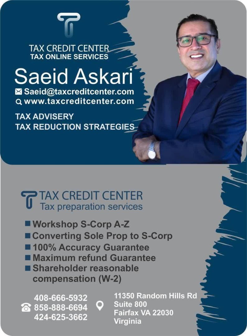 مرکز اعتبار مالیاتی | Tax Credit Center – Tax Services in Fairfax, VA
