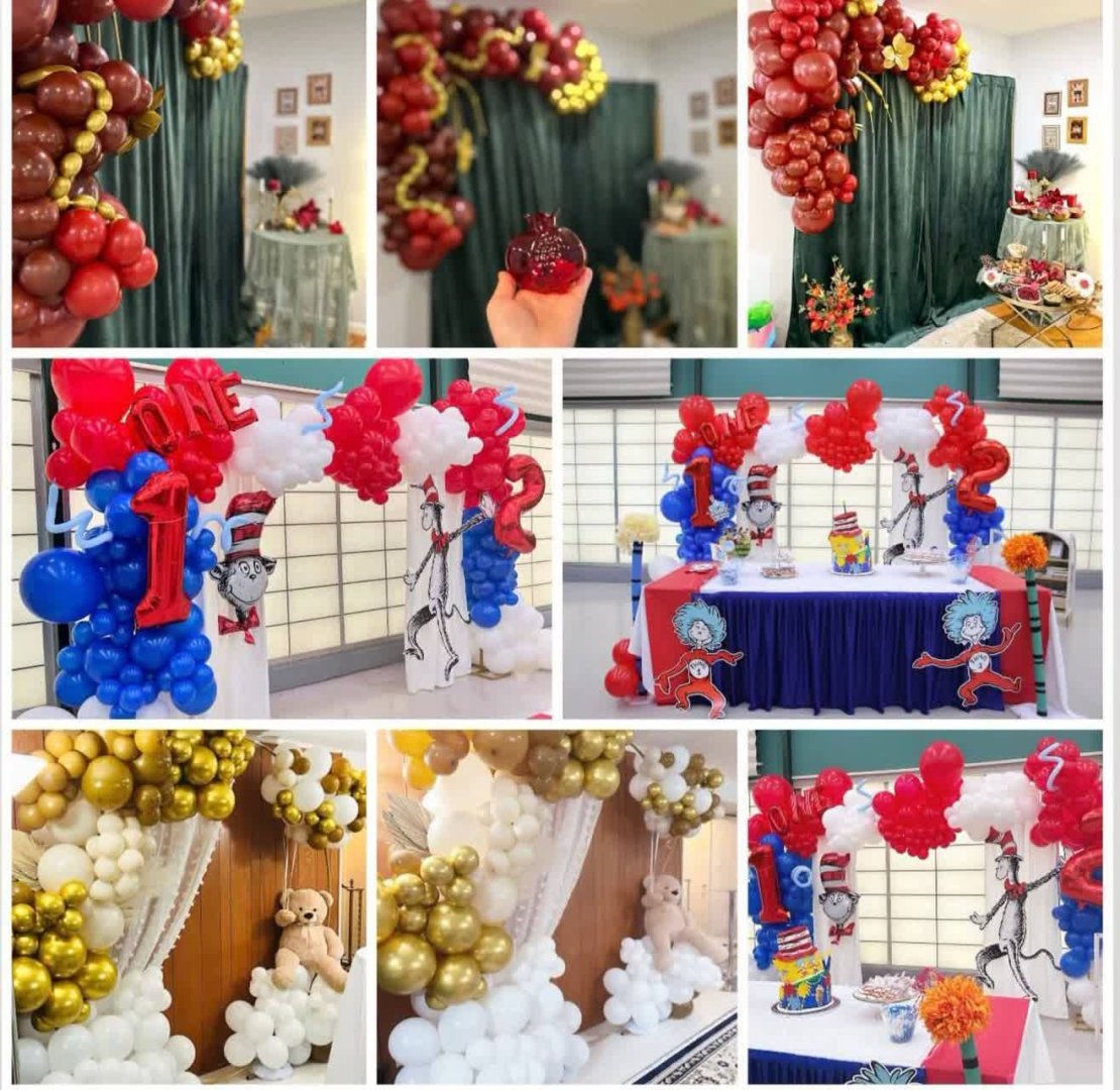 بادکنک‌آرایی و گل‌آرایی و سفره عقد | Honeydew Designs – Persian Professional Services in DMV