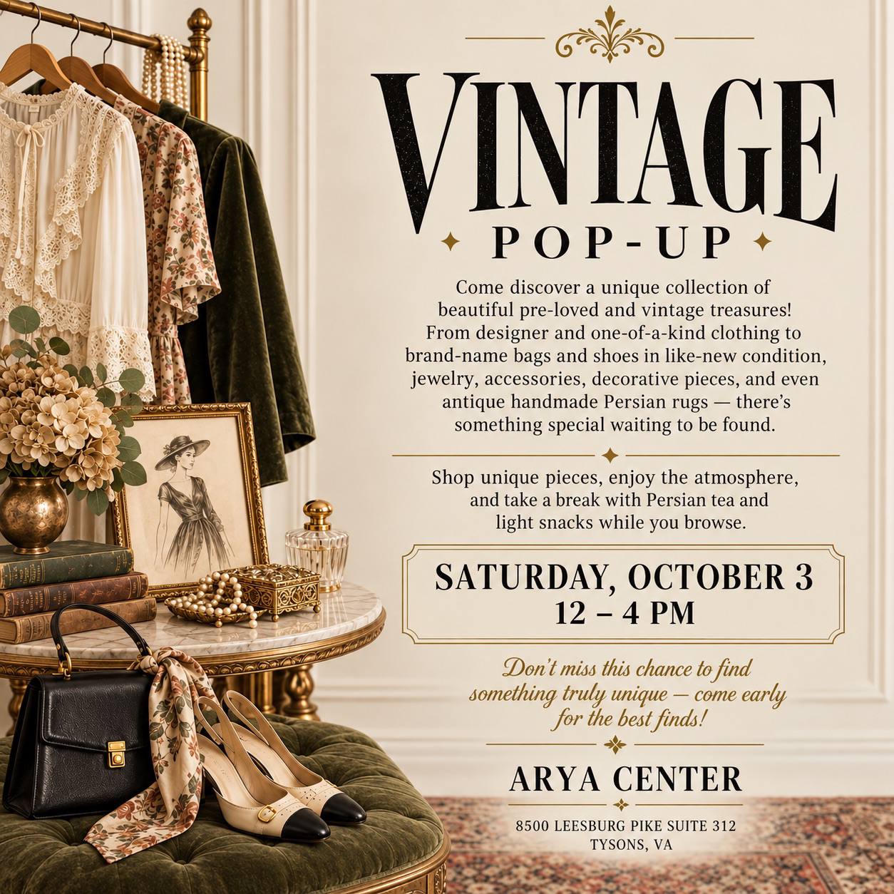 رویداد پاپ‌آپ وینتیج در مرکز آریا | Vintage Pop-Up at Arya Center