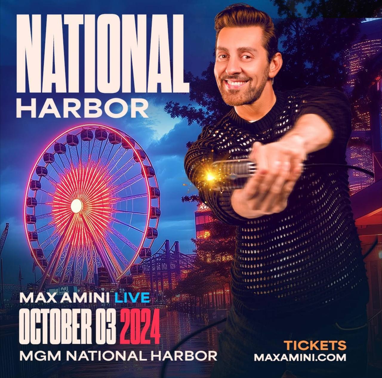 اجرای زنده مکس امینی در نشنال هاربر | Max Amini Live at National Harbor