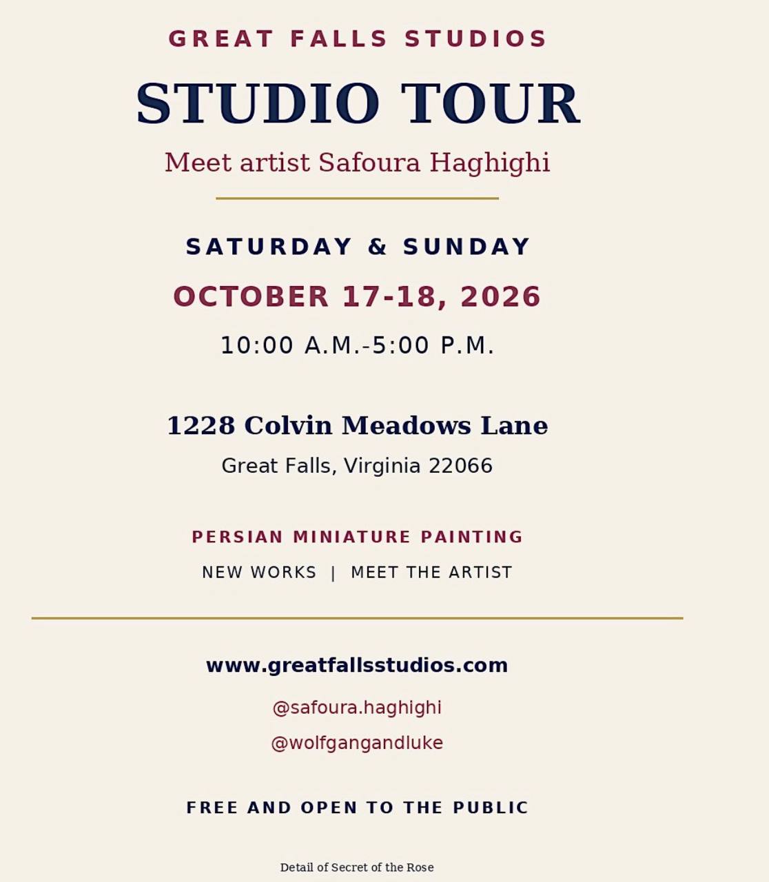 صفورا حقیقی | Great Falls Studios Tour: Meet Safoura Haghighi