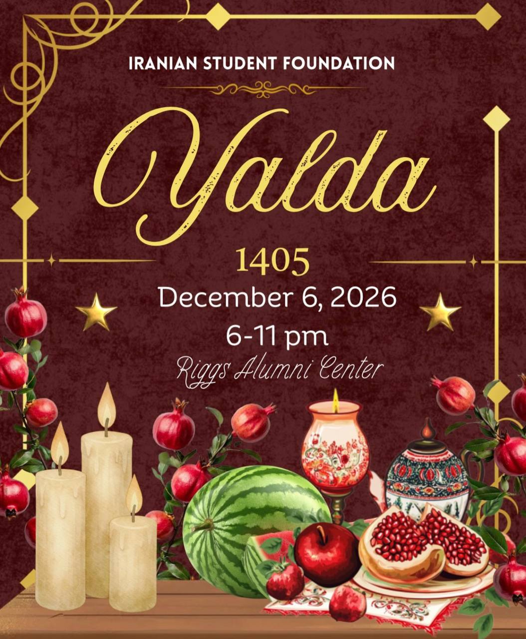 جشن شب یلدا ۱۴۰۵ در دانشگاه مریلند | Yalda 1405 Celebration at University of Maryland